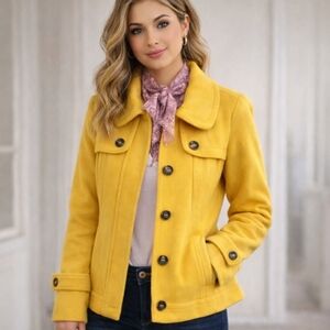 Tribal | Yellow Button Accent Jacket